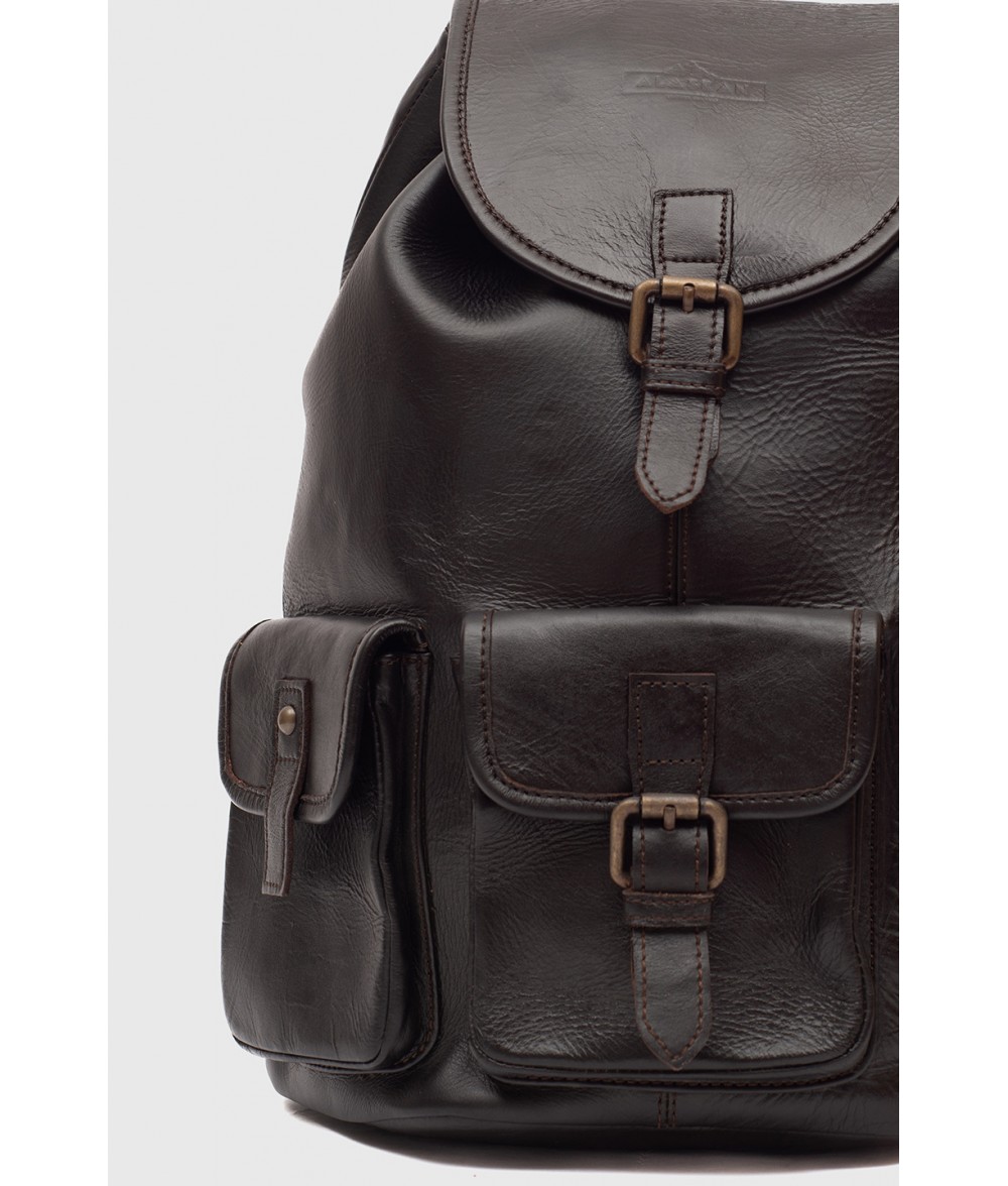 Piper Dark Brown Leather Backpack Alaskan Leather Company